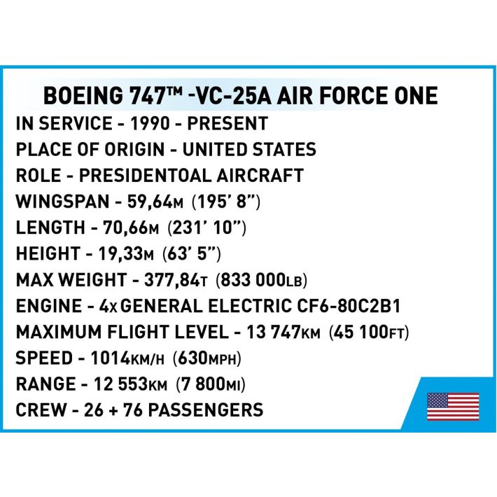 Boeing 747 Air Force One COBI 26610 Boeing Cobi.eu